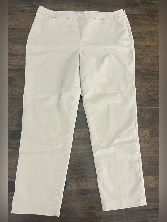 Chaus Pants - Chaus New York Beige Straight-Leg Womens Pants Sz 14 Business Career Work Office